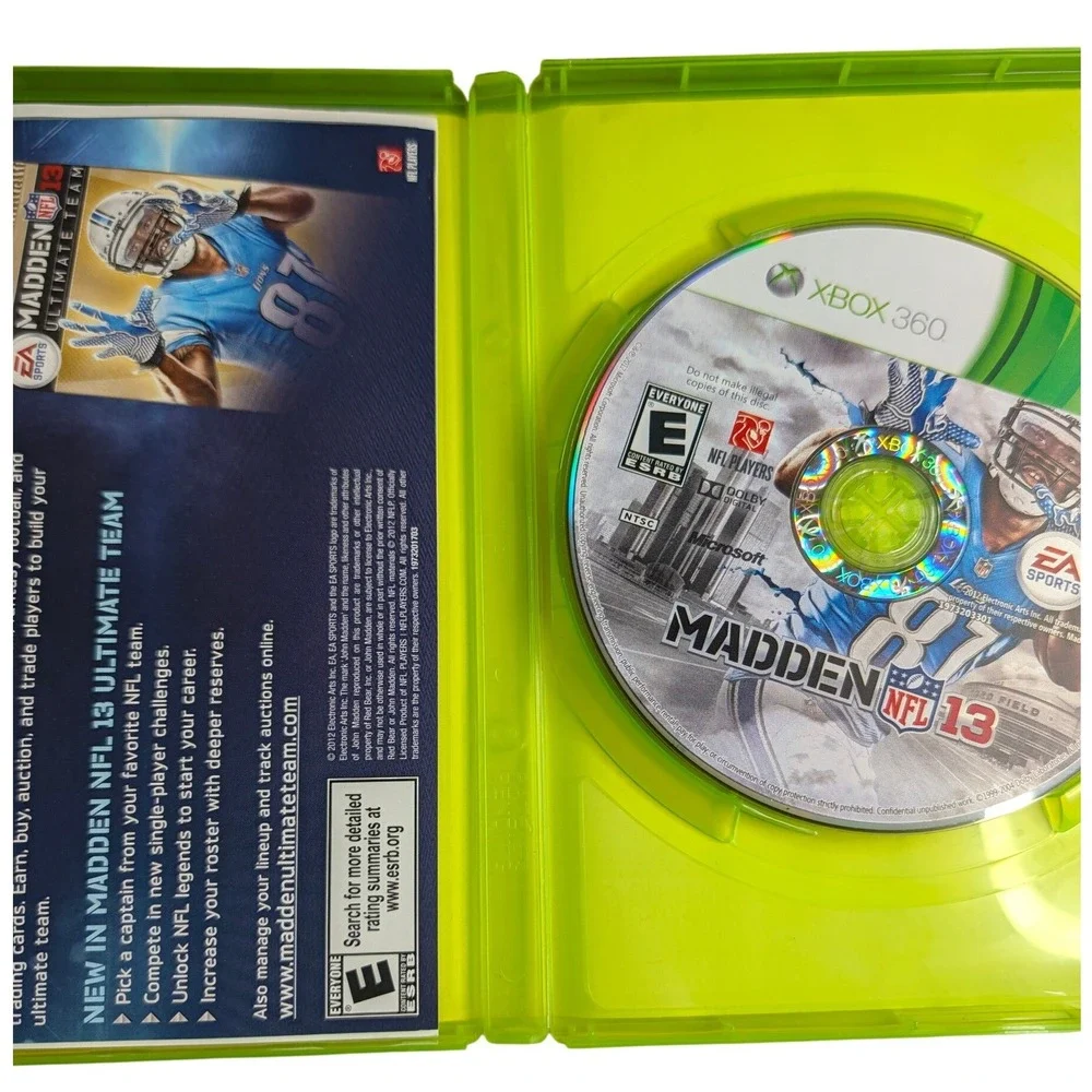 Madden NFL 13 Xbox 360 EA Sports Football Game Calvin Johnson Jr Cover